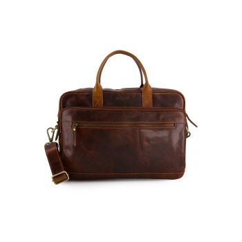 Geanta messenger din piele