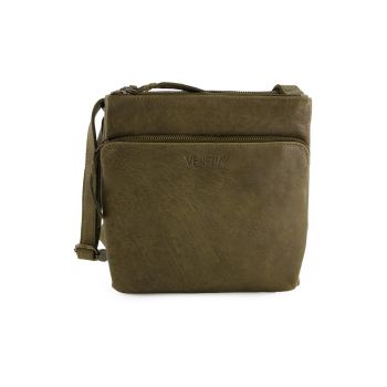 Geanta messenger din piele cu bareta ajustabila