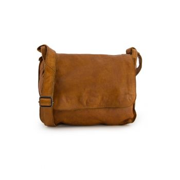 Geanta messenger din piele cu bareta ajustabile