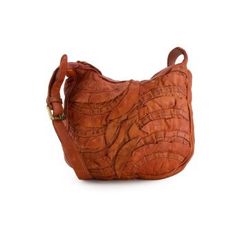 Geanta messenger din piele naturala