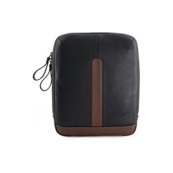 Geanta messenger din piele naturala