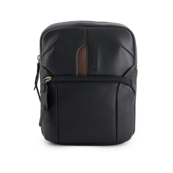 Geanta messenger din piele naturala