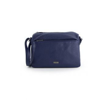 Geanta Messenger din piele naturala cu buzunar exterior