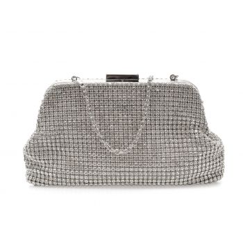 Geanta plic EPICA argintie, 8004, din material textil