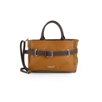 Geanta shopper din piele cu bareta detasabila