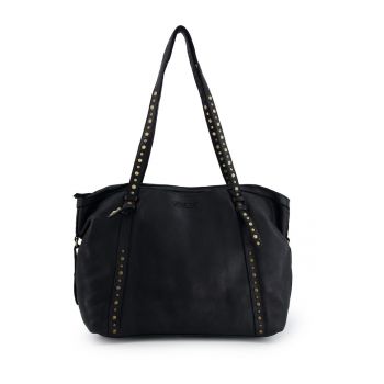 Geanta shopper din piele cu nituri