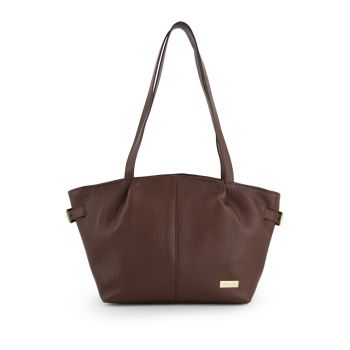 Geanta shopper din piele naturala cu logo discret