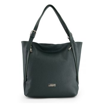 Geanta shopper din piele naturala cu manere ajustabile