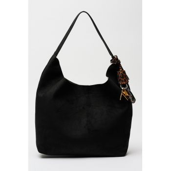 Geanta shopper uni cu detaliu talisman