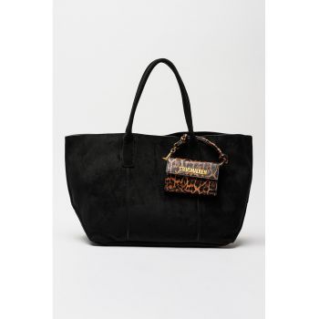 Geanta tote cu detaliu talisman