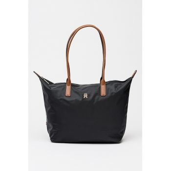 Geanta tote cu model monograma discreta Popette