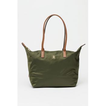 Geanta tote cu model monograma discreta Popette