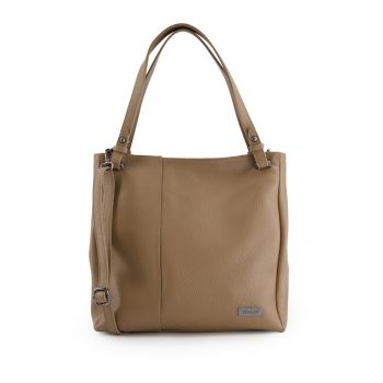Geanta tote din piele naturala cu buzunar exterior