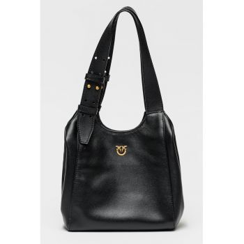 Geanta uni de piele cu bareta de umar