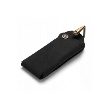 Organizator chei - Brodrene - Piele naturala - 4x9 cm - Negru