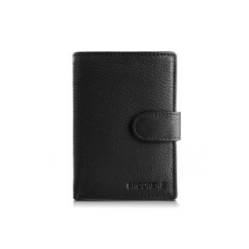 Portofel barbatesc - Brodrene - G-28 - Piele naturala - Negru