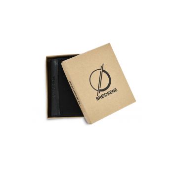 Portofel barbati + cutie -  Sustenabil - Negru