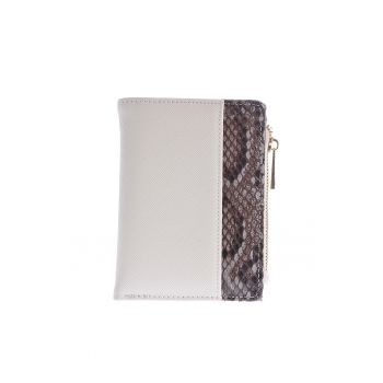 Portofel bej cu model animal print