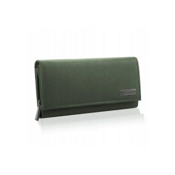 Portofel dama - Betlewski - Piele - RFID - 17.8 x 9.5 cm - Verde