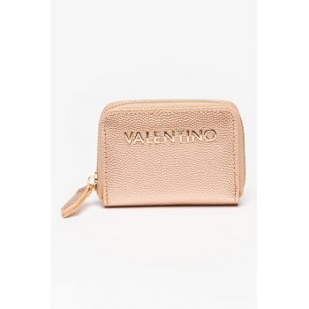 Portofel de piele ecologica cu fermoar si logo