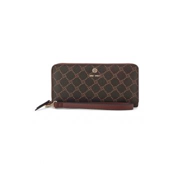 Portofel de piele ecologica cu model si fermoar