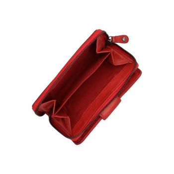 Portofel din piele naturala cu buzunar exterior