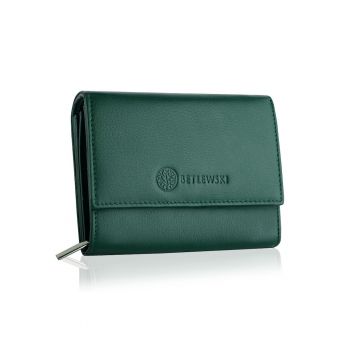 Portofel din piele verde Trendy RFID Secure