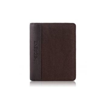 Portofel pentru barbati -  Piele - Maro