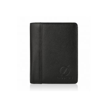 Portofel pentru barbati -  Piele - Negru