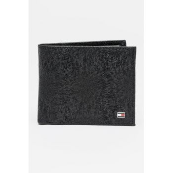 Portofel pliabil de piele cu logo discret