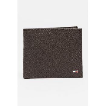 Portofel pliabil de piele cu logo discret