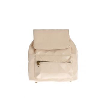 Rucsac crem din piele ecologica cu snur -  Paris