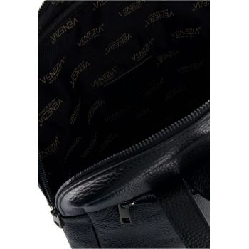 Rucsac din piele cu buzunar frontal cu clapa