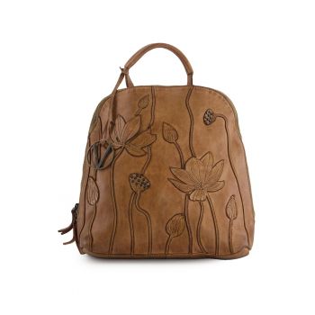 Rucsac din piele cu buzunare multiple