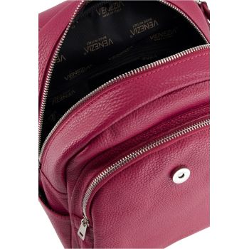 Rucsac din piele cu clapa