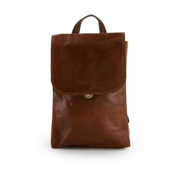 Rucsac din piele cu clapeta