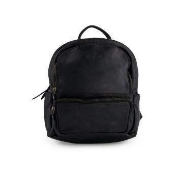 Rucsac din piele cu fermoar