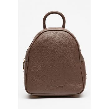 Rucsac din piele ecologica cu logo metalic supradimensionat Zaino