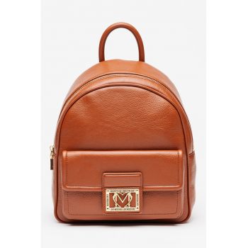 Rucsac din piele ecologica cu logo metalic Zaino