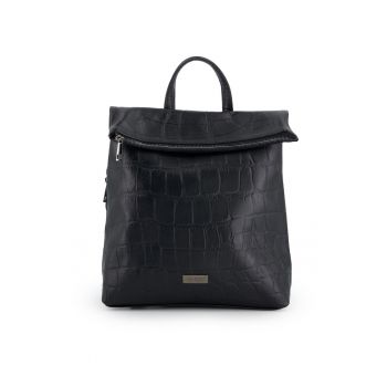 Rucsac din piele naturala cu aspect de piele de crocodil