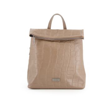 Rucsac din piele naturala cu aspect de piele de crocodil