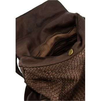 Rucsac din piele naturala cu aspect texturat