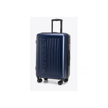 Troler mediu  plastic - 4 roti - albastru