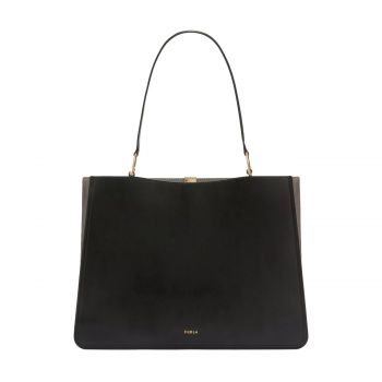 Agata l tote nero + urban gray