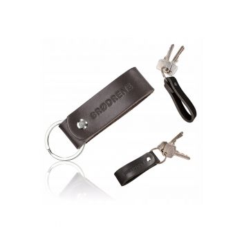 Breloc - brødrene - br03 - maro inchis - 10 cm - fabricat din piele 100% naturala - design elegant - cu carlig metalic - cu sigla producatorului - perfect ca si cadou - durabil si rezistent la utilizarea zilnica - produs polonez