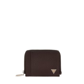 Card holder burgundy brown