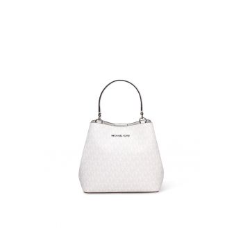 Geanta bucket de panza peliculizata cu monograma Seraphina