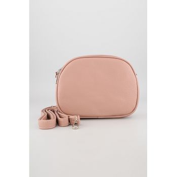 Geanta crossbody cu bareta detasabila si model uni