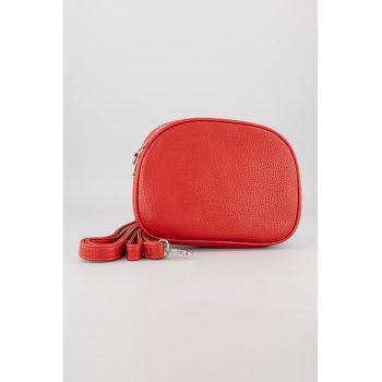 Geanta crossbody cu bareta detasabila si model uni