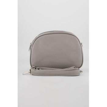 Geanta crossbody cu bareta detasabila si model uni
